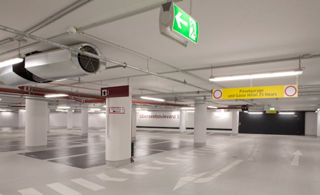 Tiefgarage Überseequartier in Hamburg